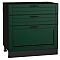 Шкаф нижний с 3-мя ящиками Дублин Special Green/Graphite 816*800*478