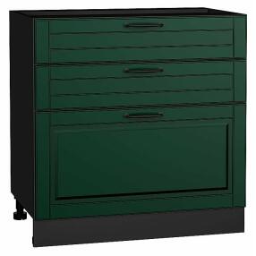 Шкаф нижний с 3-мя ящиками Дублин Special Green/Graphite 816*800*478