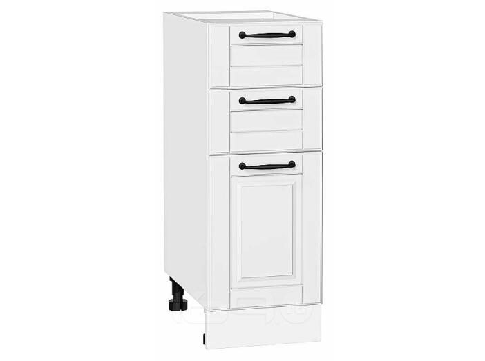 Шкаф нижний с 3-мя ящиками Дублин Special White/Белый 816*300*478