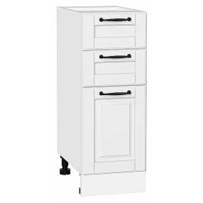 Шкаф нижний с 3-мя ящиками Дублин Special White/Белый 816*300*478