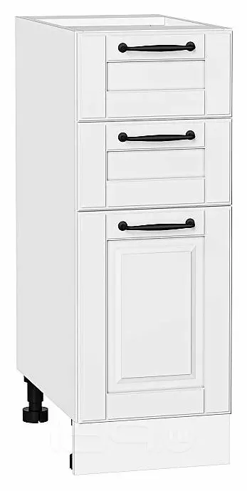 Шкаф нижний с 3-мя ящиками Дублин Special White/Белый 816*300*478