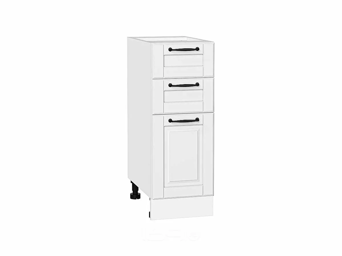 Шкаф нижний с 3-мя ящиками Дублин Special White/Белый 816*300*478