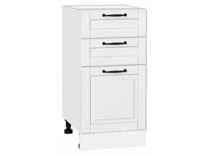 Шкаф нижний с 3-мя ящиками Дублин Special White/Белый 816*400*478