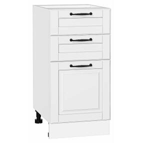 Шкаф нижний с 3-мя ящиками Дублин Special White/Белый 816*400*478