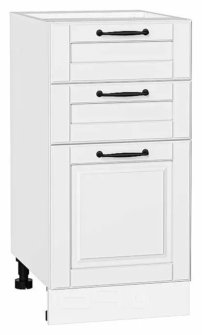 Шкаф нижний с 3-мя ящиками Дублин Special White/Белый 816*400*478