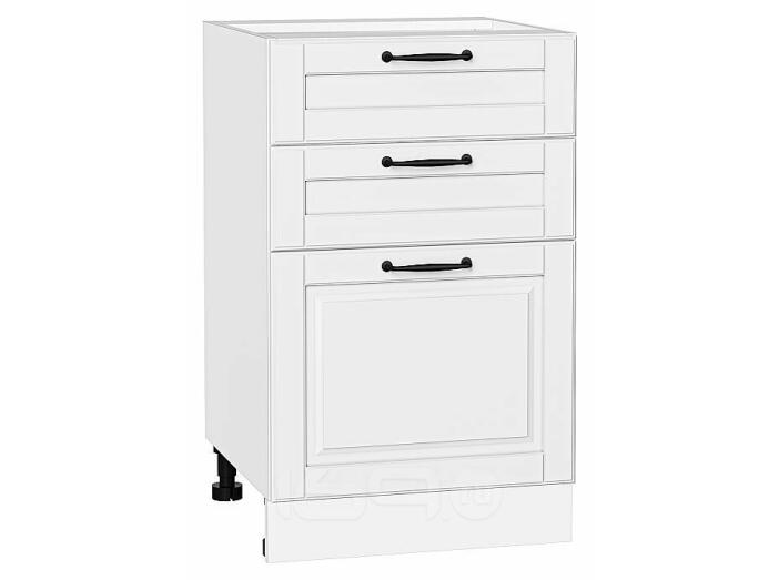 Шкаф нижний с 3-мя ящиками Дублин Special White/Белый 816*500*478