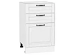 Шкаф нижний с 3-мя ящиками Дублин Special White/Белый 816*500*478