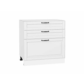 Шкаф нижний с 3-мя ящиками Дублин Special White/Белый 816*800*478