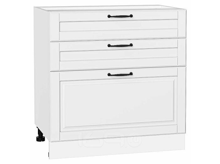 Шкаф нижний с 3-мя ящиками Дублин Special White/Белый 816*800*478