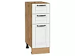 Шкаф нижний с 3-мя ящиками Дублин Special White/Дуб Вотан 816*300*478