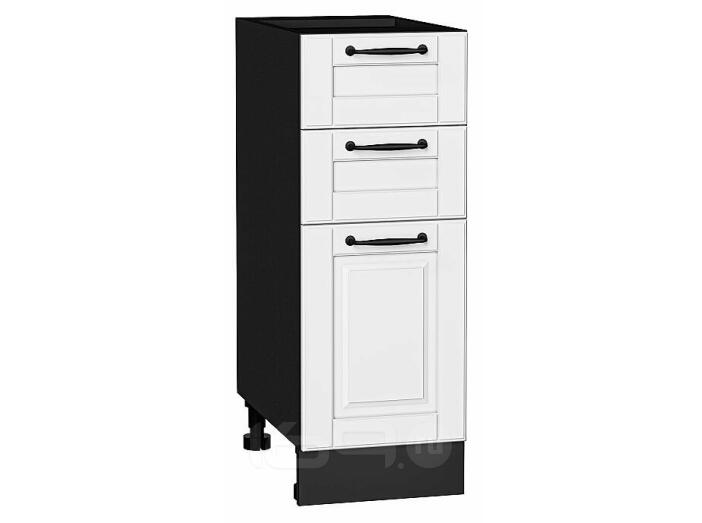 Шкаф нижний с 3-мя ящиками Дублин Special White/Graphite 816*300*478