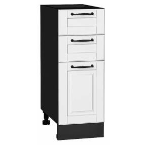 Шкаф нижний с 3-мя ящиками Дублин Special White/Graphite 816*300*478
