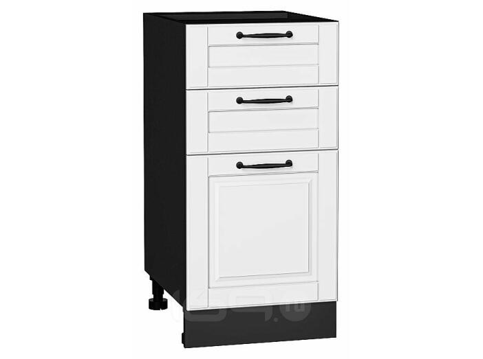 Шкаф нижний с 3-мя ящиками Дублин Special White/Graphite 816*400*478