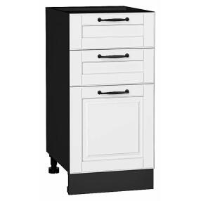Шкаф нижний с 3-мя ящиками Дублин Special White/Graphite 816*400*478