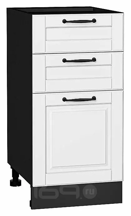 Шкаф нижний с 3-мя ящиками Дублин Special White/Graphite 816*400*478