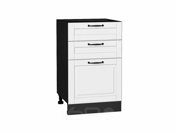 Шкаф нижний с 3-мя ящиками Дублин Special White/Graphite 816*500*478