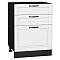 Шкаф нижний с 3-мя ящиками Дублин Special White/Graphite 816*600*478