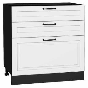 Шкаф нижний с 3-мя ящиками Дублин Special White/Graphite 816*800*478