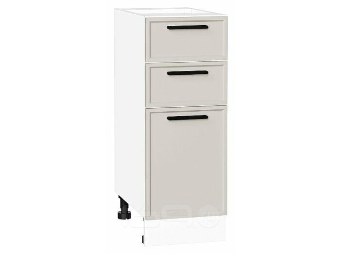 Шкаф нижний с 3-мя ящиками Фрейм Cream Silk Белый 816*300*484