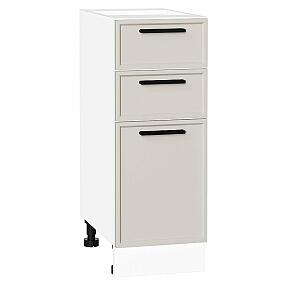 Шкаф нижний с 3-мя ящиками Фрейм Cream Silk Белый 816*300*484