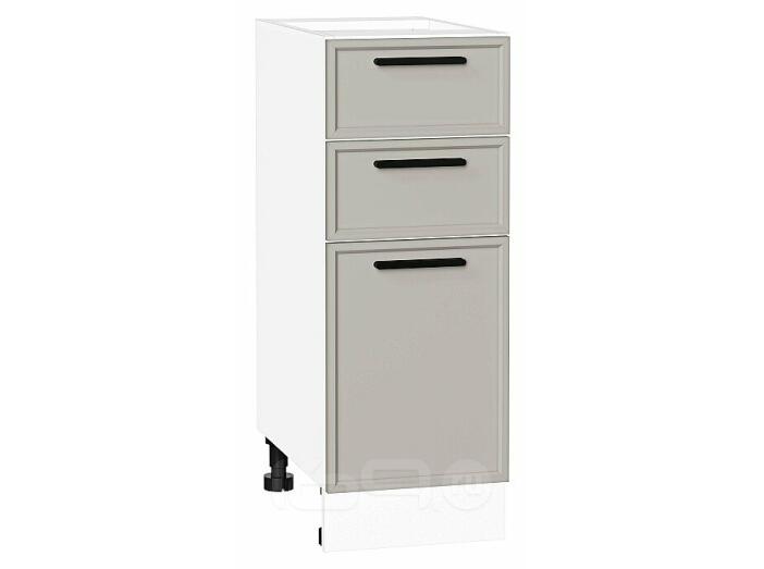 Шкаф нижний с 3-мя ящиками Фрейм Grey Silk Белый 816*300*484