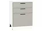 Шкаф нижний с 3-мя ящиками Фрейм Grey Silk Белый 816*600*484