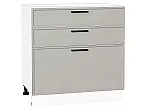 Шкаф нижний с 3-мя ящиками Фрейм Grey Silk Белый 816*800*484