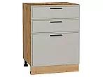 Шкаф нижний с 3-мя ящиками Фрейм Grey Silk Дуб Вотан 816*600*484