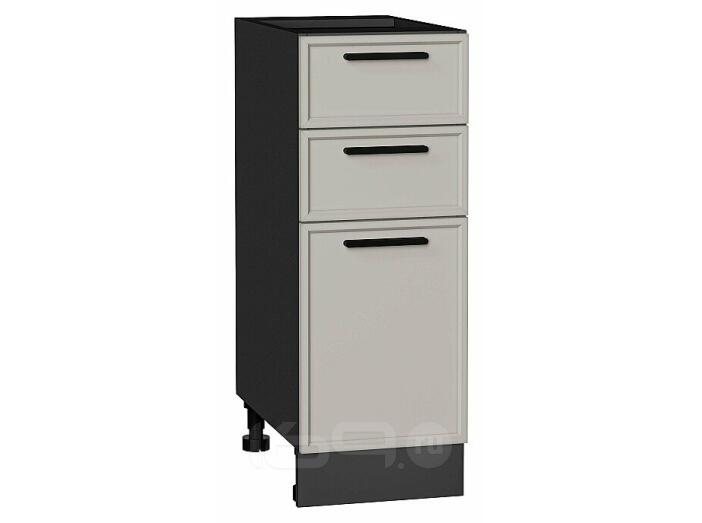 Шкаф нижний с 3-мя ящиками Фрейм Grey Silk Graphite 816*300*484