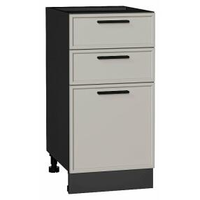 Шкаф нижний с 3-мя ящиками Фрейм Grey Silk Graphite 816*400*484