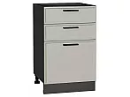 Шкаф нижний с 3-мя ящиками Фрейм Grey Silk Graphite 816*500*484