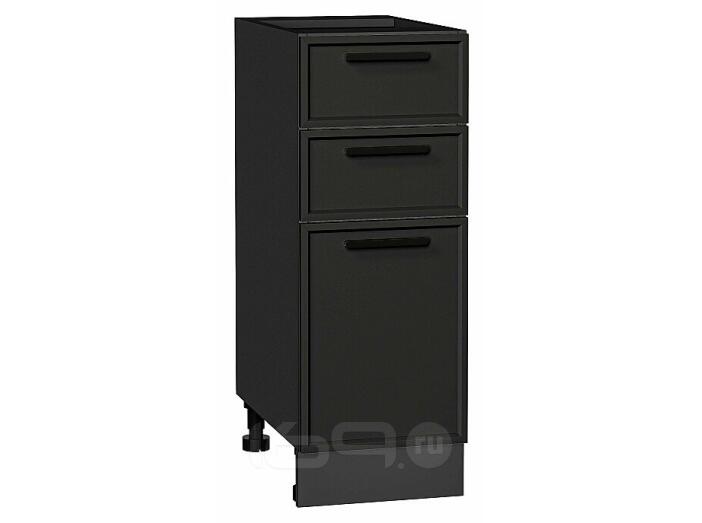 Шкаф нижний с 3-мя ящиками Фрейм Stormy Silk Graphite 816*300*484