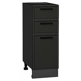 Шкаф нижний с 3-мя ящиками Фрейм Stormy Silk Graphite 816*300*484