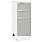 Шкаф нижний с 3-мя ящиками Фьюжн Silky Light Grey  Белый 816*300*480 Шкаф нижний с 3-мя ящиками Фьюжн Silky Light Grey  Белый 816*300*480