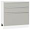 Шкаф нижний с 3-мя ящиками Фьюжн Silky Light Grey  Белый 816*800*480 Шкаф нижний с 3-мя ящиками Фьюжн Silky Light Grey  Белый 816*800*480
