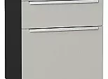 Шкаф нижний с 3-мя ящиками Фьюжн Silky Light Grey Graphite 816*500*480