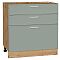 Шкаф нижний с 3-мя ящиками Квадро Аквамарин/Дуб Вотан 816*800*481 Шкаф нижний с 3-мя ящиками Квадро Аквамарин/Дуб Вотан 816*800*481