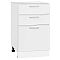 Шкаф нижний с 3-мя ящиками Квадро Белый/Белый 816*500*481 Шкаф нижний с 3-мя ящиками Квадро Белый/Белый 816*500*481