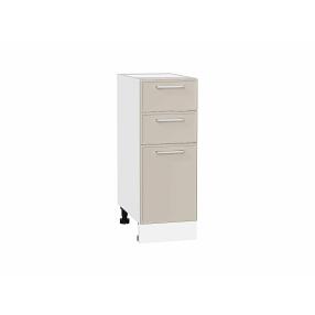 Шкаф нижний с 3-мя ящиками Квадро Кашемир/Белый 816*300*481