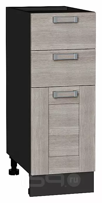 Шкаф нижний с 3-мя ящиками Лофт Cappuccino Veralinga/Graphite 816*300*480