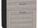 Шкаф нижний с 3-мя ящиками Лофт Cappuccino Veralinga/Graphite 816*600*480