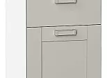 Шкаф нижний с 3-мя ящиками Лофт Grey Silk/Белый 816*400*480