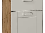 Шкаф нижний с 3-мя ящиками Лофт Grey Silk/Дуб Вотан 816*400*480