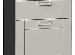 Шкаф нижний с 3-мя ящиками Лофт Grey Silk/Graphite 816*500*480