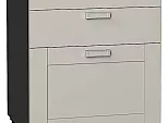 Шкаф нижний с 3-мя ящиками Лофт Grey Silk/Graphite 816*600*480