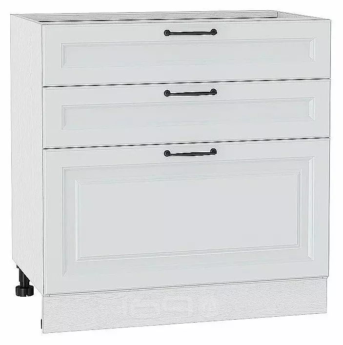 Шкаф нижний с 3-мя ящиками Ницца Blanco/Белый 816*800*478