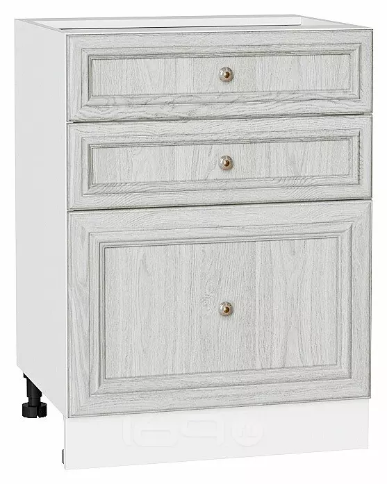 Шкаф нижний с 3-мя ящиками Шале White Dreamline Белый 816*600*480