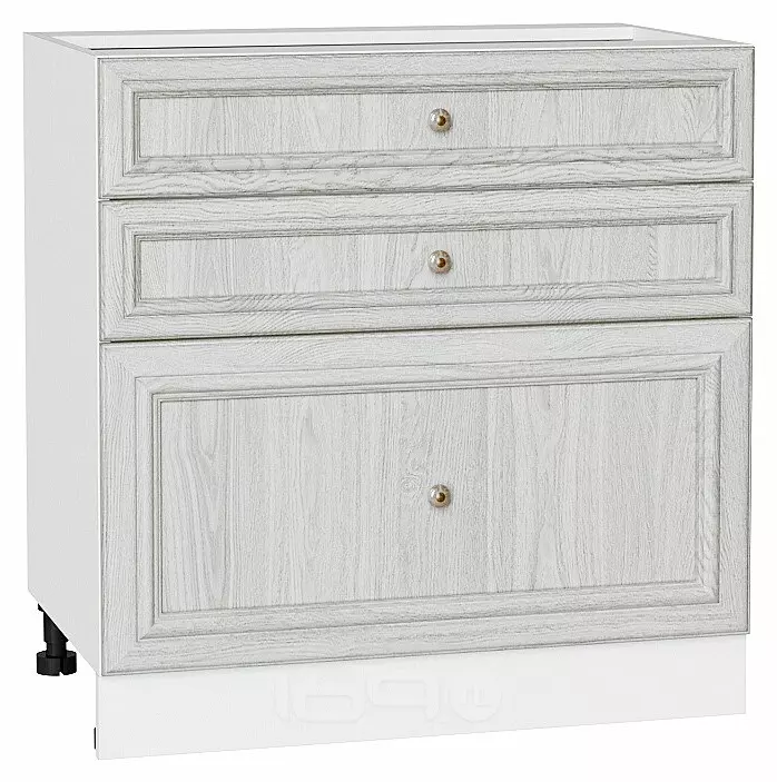 Шкаф нижний с 3-мя ящиками Шале White Dreamline Белый 816*800*480