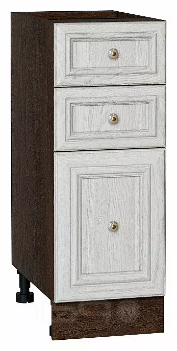 Шкаф нижний с 3-мя ящиками Шале White Dreamline Венге 816*300*480
