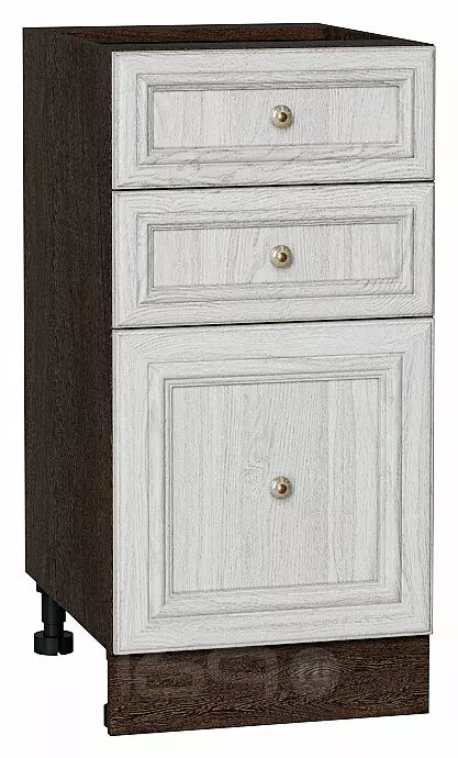 Шкаф нижний с 3-мя ящиками Шале White Dreamline Венге 816*400*480